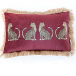 coussin imprimé léopard doré moderne adhésif tassel velours polyester carré decoration 45x45cm 30x50cm