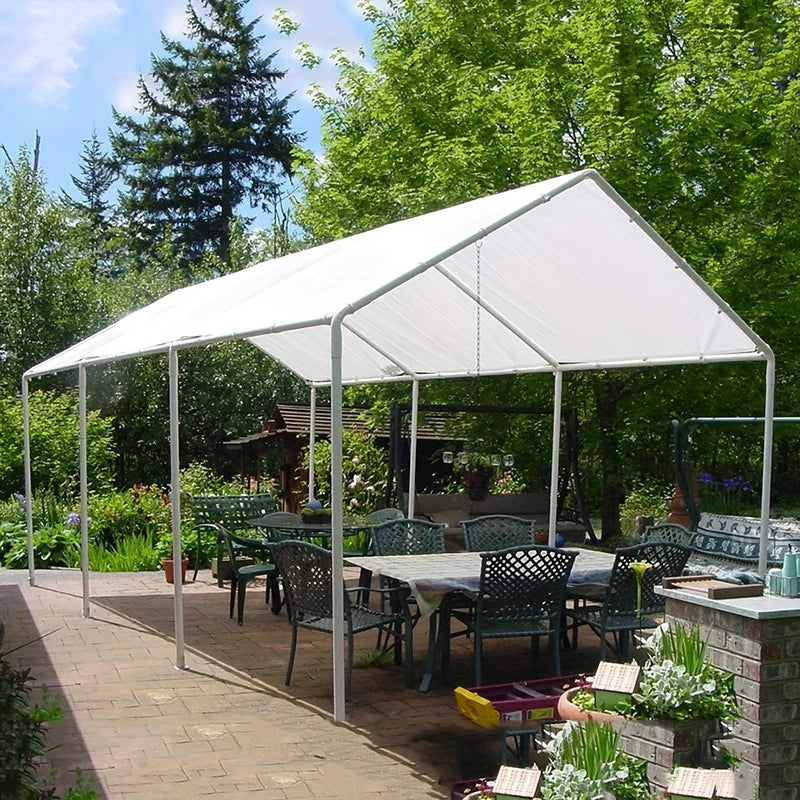 voile d'ombrage blanc imperméable anti uv résistante camping jardin patio