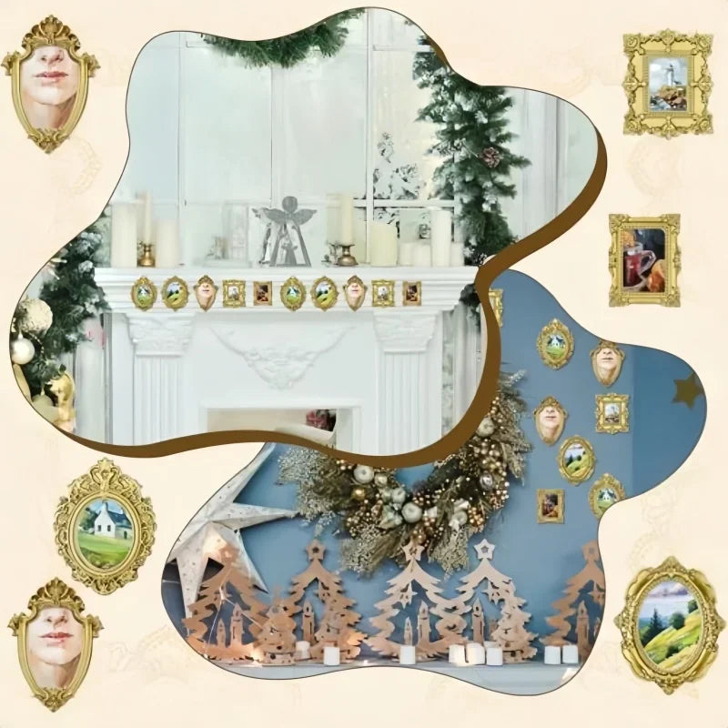 cadres photo or baroque décoration vintage bijoux fantaisie ovales rectangles carrés