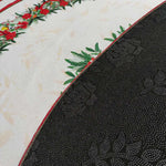 tapis sol rond noël arbre rouge cerf blanc décoratif festif maison salon intérieur