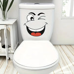 sticker autocollant visage dessin animé exprimatif poubelle toilette décoratif enfantin humoristique pièces