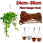 porte plantes suspendus tissu tressé marron gris blanc transparent modernes rustiques crochets 24cm 39cm