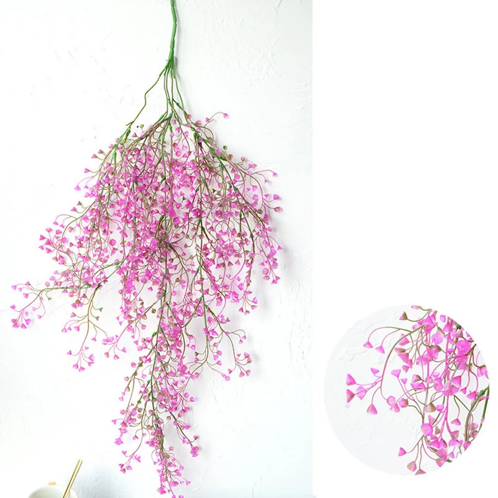 guirlande artificielle vert jaune blanc fleurs simples naturelle rustique intérieur tringle fixée décoration maison