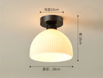 lampe moderne acrylique verre céramique blanc doré rayures horizontales minimaliste
