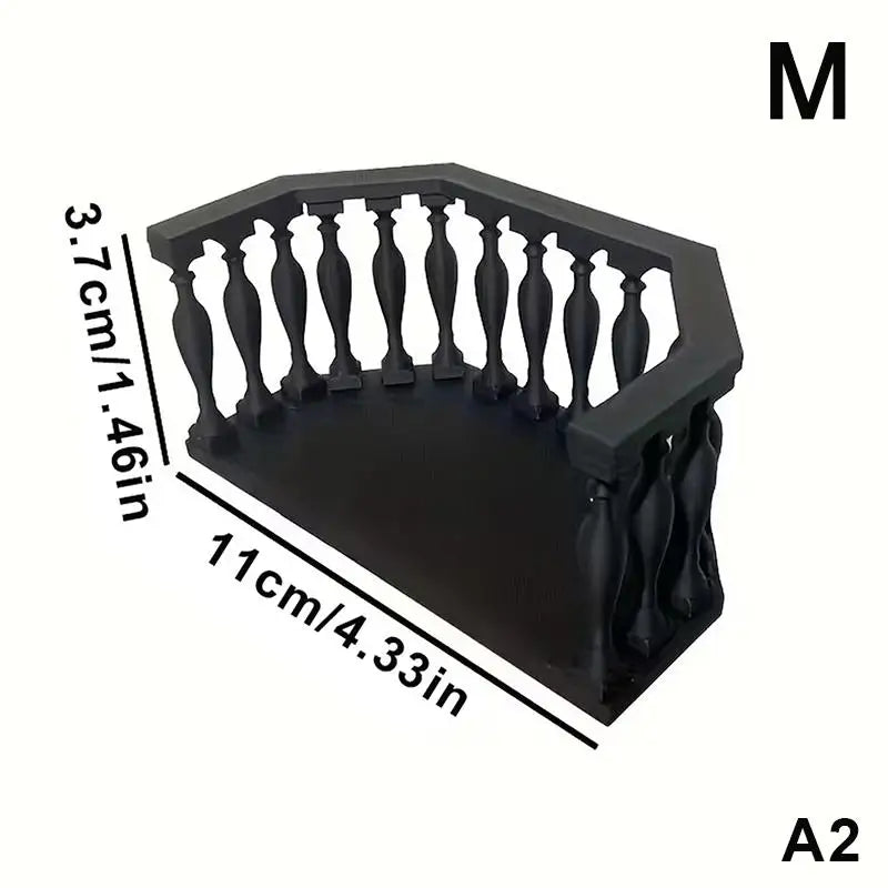 balustrade miniature noire cuivre classique décoration collection arrangement scène DIY