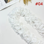 ruban dentelle plissée tulle polyester 10cm large franges moderne élégant accessoire cheveux