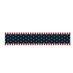 nappe rectangulaire rouge blanche bleue étoiles gnomes God Bless America 4th July Independence Day