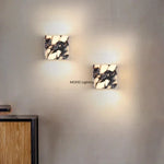lampe murale led moderne marbre blanc noir gris interrupteur salle manger chambre entrée 4000k