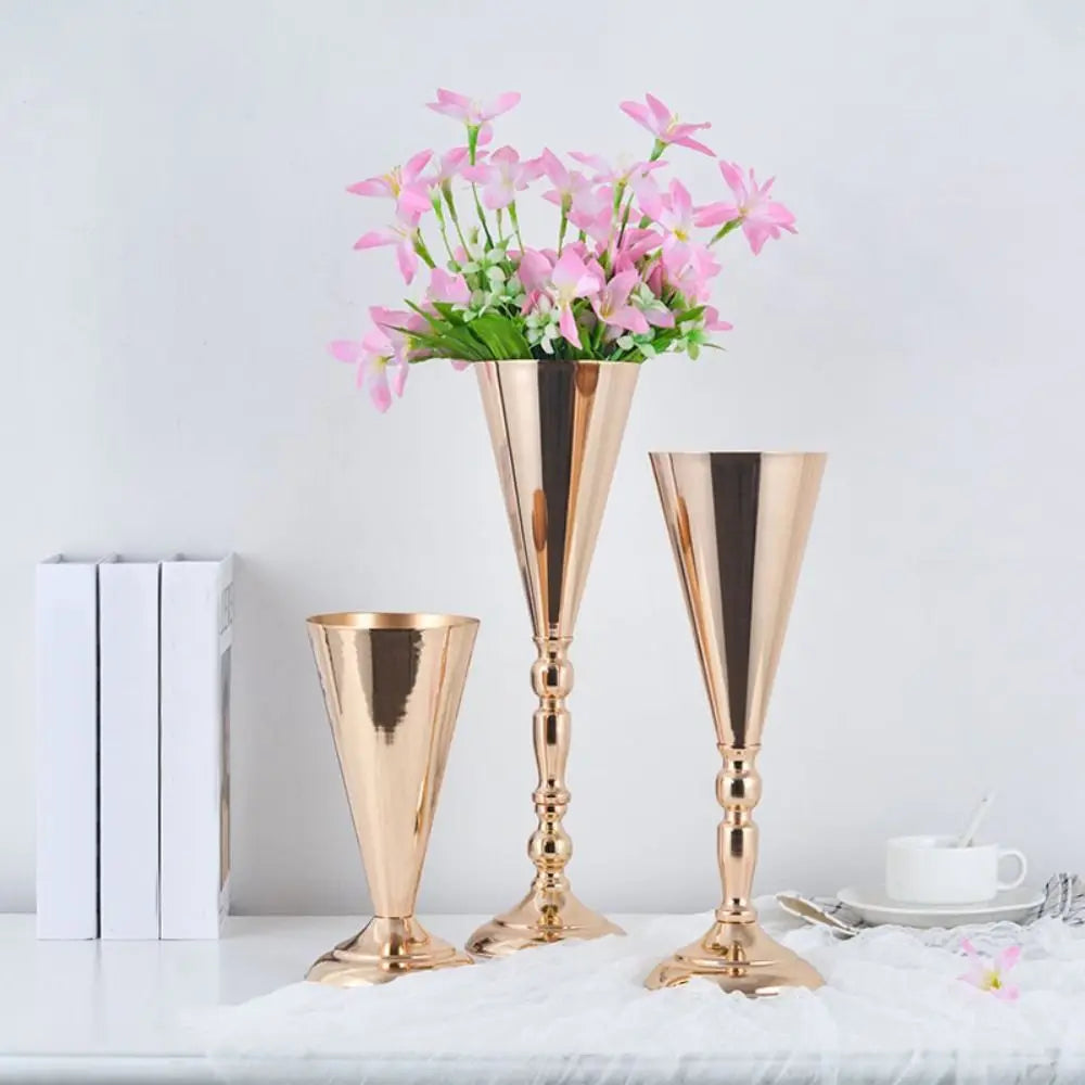 vases or classiques ronds lisses dorés grandes tailles maison decoration