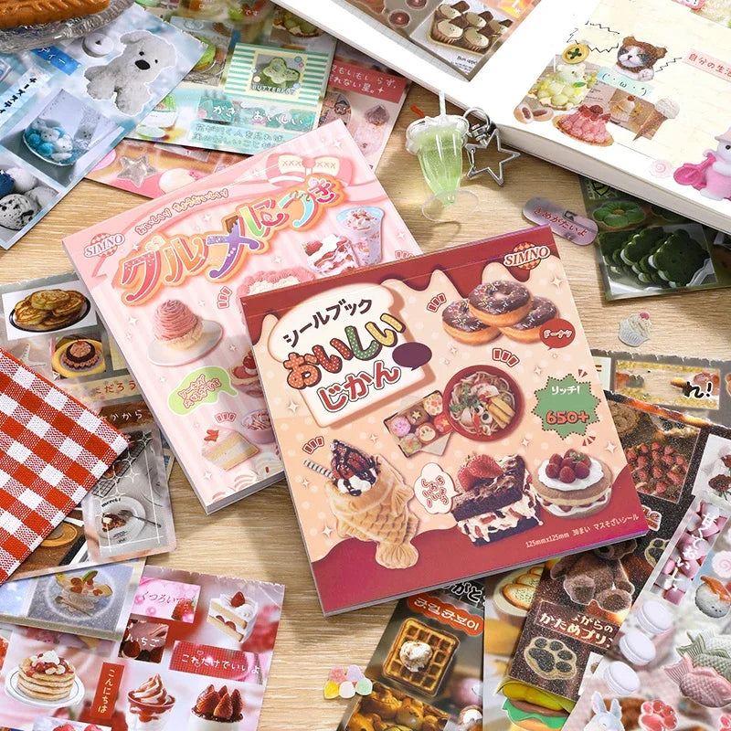 autocollants alimentaires kawaii gâteau pizza ramen fruits sac 30 pièces rose blanc vert rouge