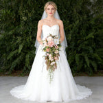 bouquets mariage fleurs artificielles cascade blanc rose violet bleu