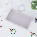 boîtes bijoux velours gris moderne storage ornement colliers boucles doreilles bagues bracelets