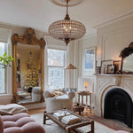lustre pendentif cristal doré salon restaurant chambre exposition hall haute gamme creative