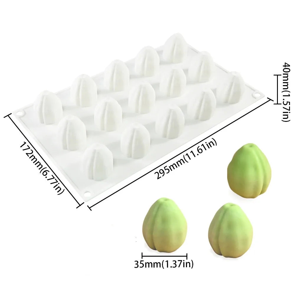 moules silicone fruits rhubarbe pomme poire fraise gâteau décoration bakeware modernes cuisine écofriendly