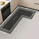 tapis sol moderne gris marbré adhésif salon super absorbant long rectangle