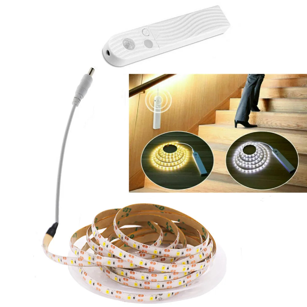 ruban led adhésif moderne blanc détecteur mouvement étanche 05m 1m 2m 3m chambre cuisine