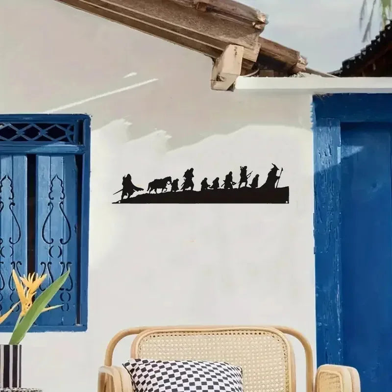 sticker mural silhouettes personnages noir adhésif décoration intérieure maison patio balcon