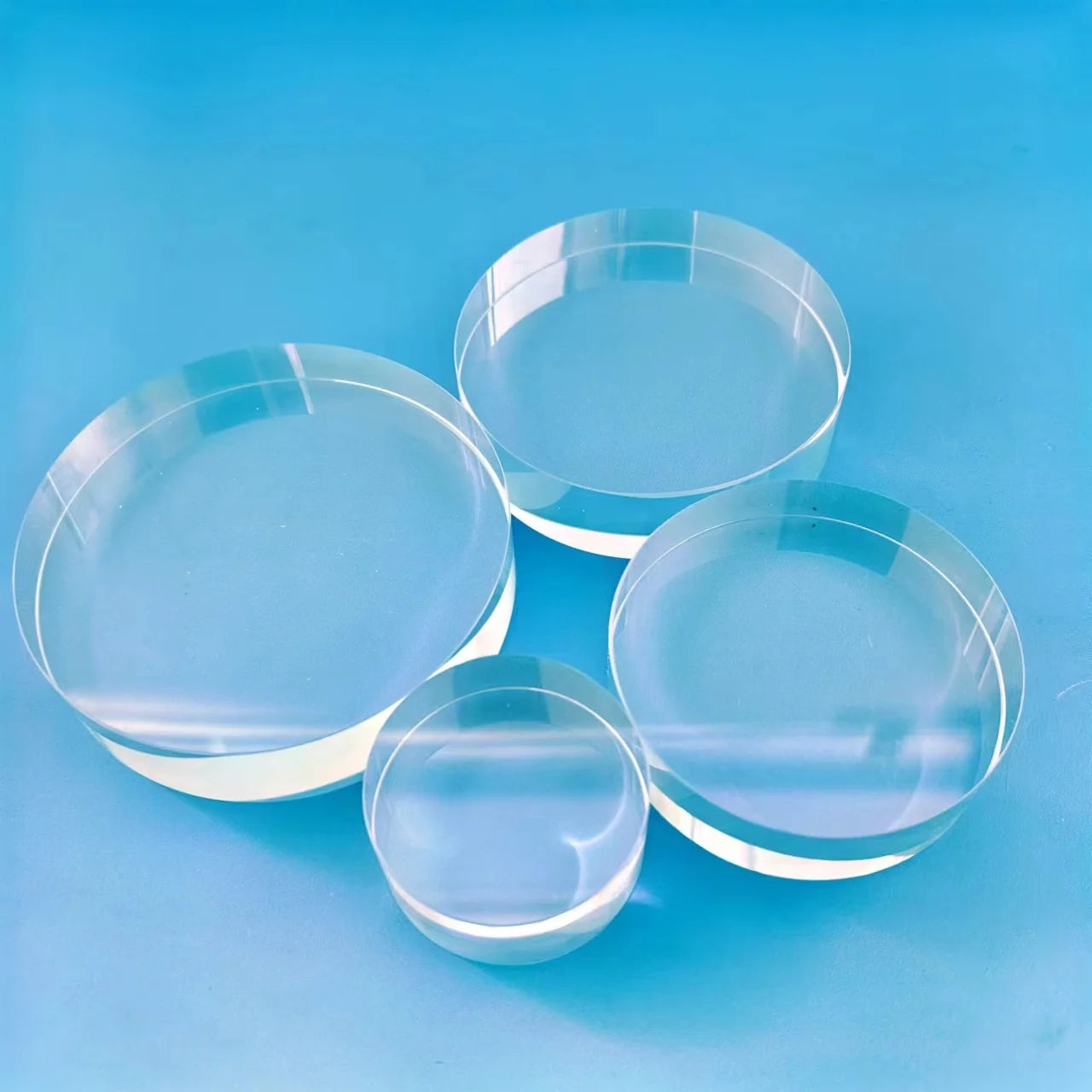 Presse-papier cylindre cristal clair transparent