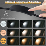 lampe lecture led rechargeable usb flexible cou noir ajustable modes lumière blanc doux ambre