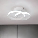 lampe moderne ruban led blanc noir circulaire anneaux superposés suction sécurité