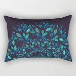 coussin rectangulaire décoratif motif feuilles tropicales fleurs papillons moderne chambre salon maison 30x50cm