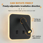 lampe murale led orientable prise usb moderne chambre cuisine entree