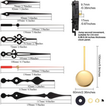 horloge quartz kit diy aiguilles métal brillant noir or rouge vintage