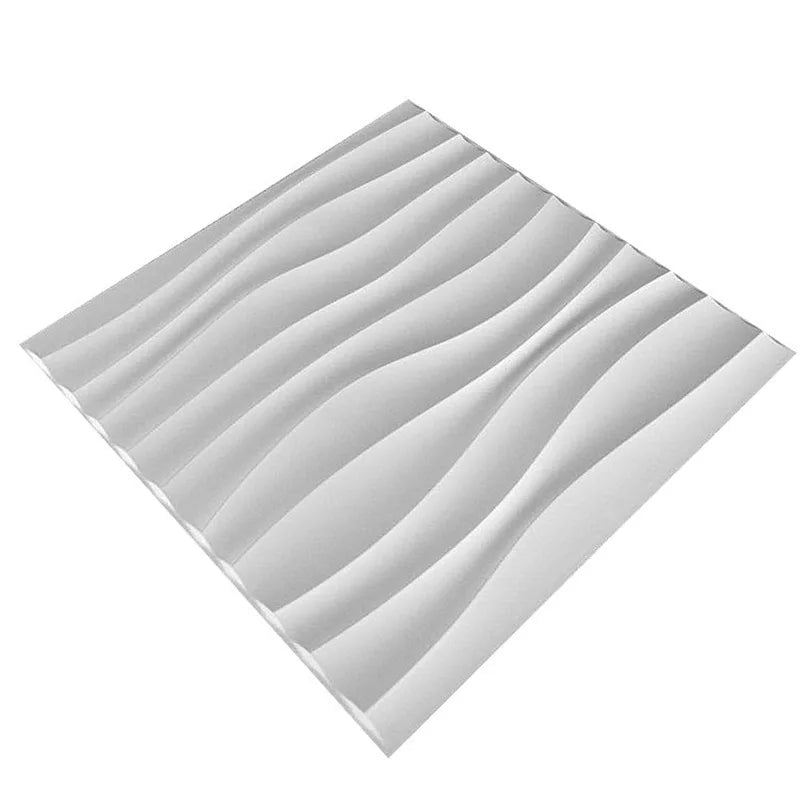 panneau mural 3D blanc motif géométrique moderne imperméable résistant humidité anti moisissure anti fumée
