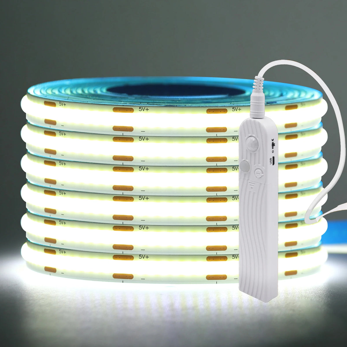 ruban led coob 320 ledm détecteur mouvement batterie adhésif blanc moderne 3000k 6500k 50000h