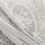 rideau voilage gris foncé motifs floraux translucide bohème chic vintage chambre coucher