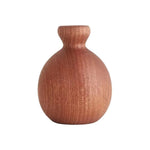 vase bois marron minimaliste décoration table maison marguerites coton rustic japonais