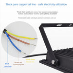 projecteur led extérieur industriel moderne 10w 20w 30w 50w 100w 220v led noire verre
