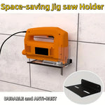 support mural scie sauteuse outils manuels rangement industriel noir orange jaune utilitaire multifonction métal