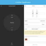 module commutation rideau blanc moderne tringle commande câbles connectivité google alexa
