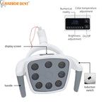 lampe dentaire led blanc gris moderne interrupteur sensoriel anneaux decoratifs manuel instructionsclé molette