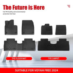 tapis sol voiture noir rayures diagonales moderne waterproof fibre synthétique protection toutes saisons