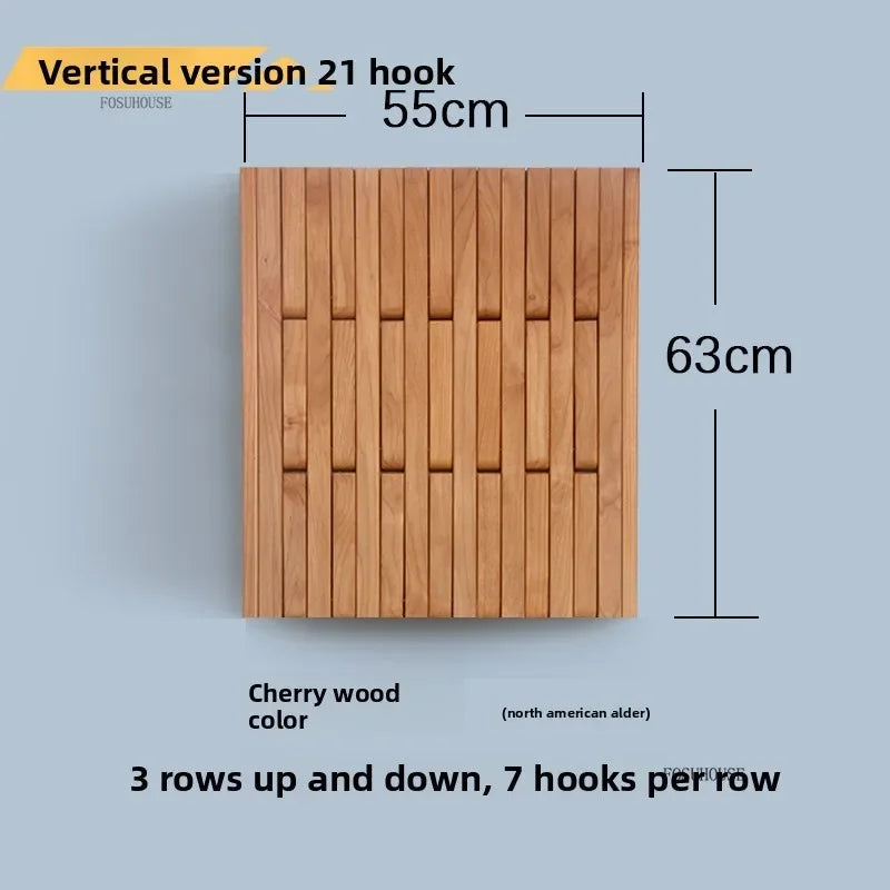 panneau mural bois naturel moderne ligne verticale simple deco murale porte manteau rangement