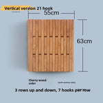 panneau mural bois naturel moderne ligne verticale simple deco murale porte manteau rangement