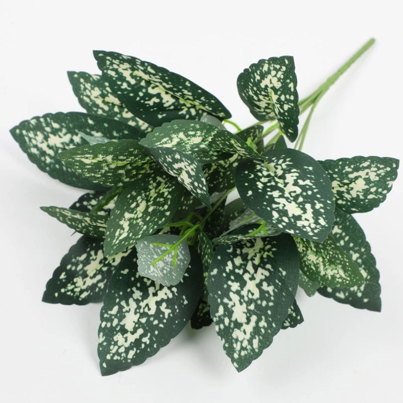 plante artificielle décorative feuilles colorées fleurs imprimées moderne intérieur maison jardin extérieur