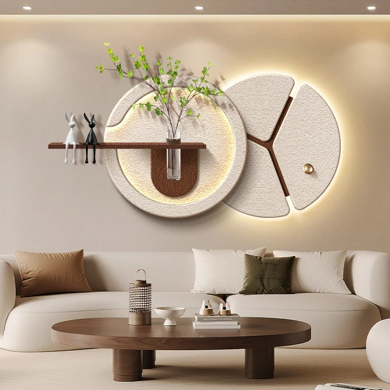 Cadre mural contemporain minimaliste adhésif support mural vase verre fleurs artificielles figurines papillons noir