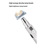 lampe torche uv 365nm jade identification argentée moderne boutons métalliques rechargeable type