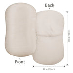 coussin bébé coton texture moderne beige clair doux respirant poignée 80x55cm