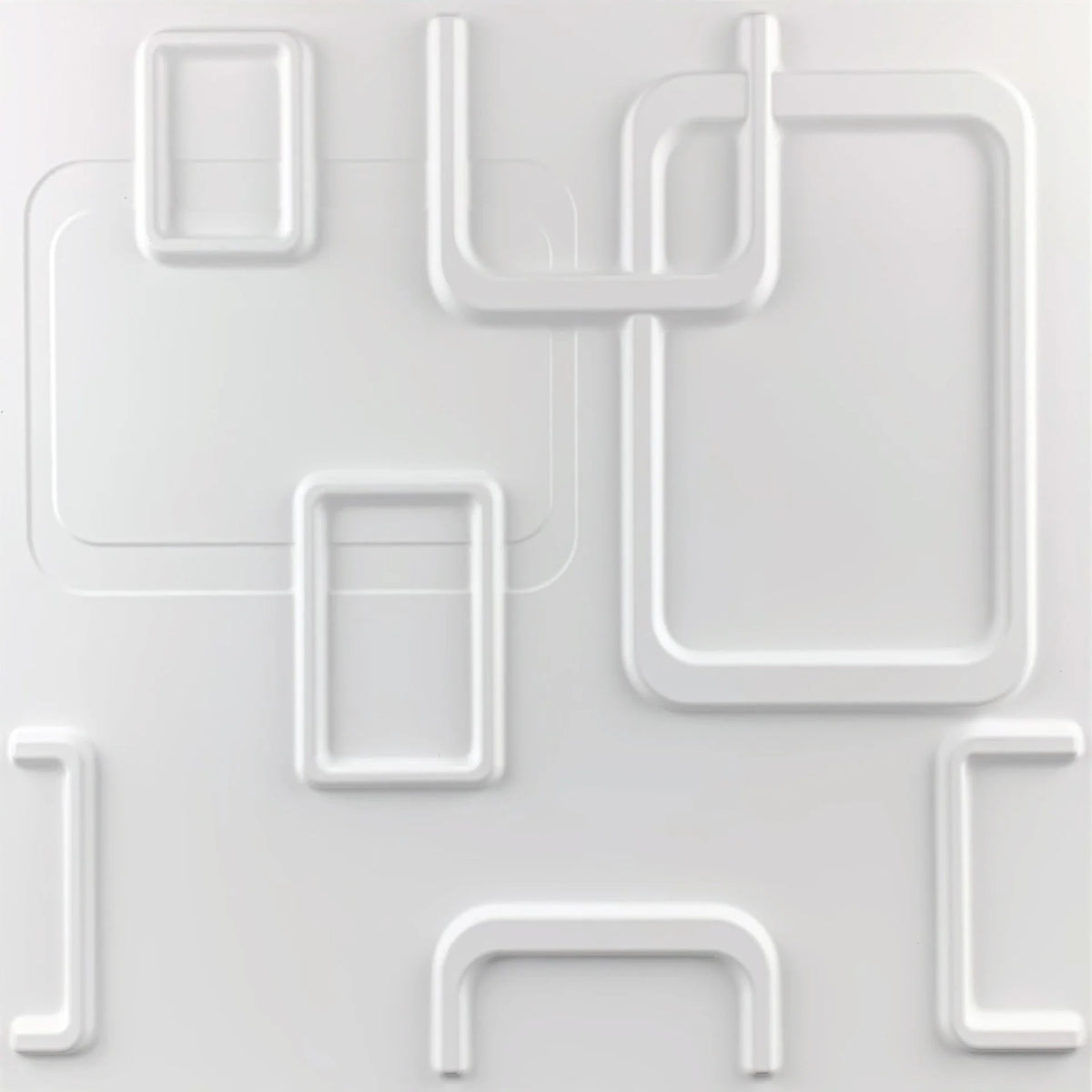 panneau mural 3D blanc motif géométrique moderne imperméable résistant humidité anti moisissure anti fumée