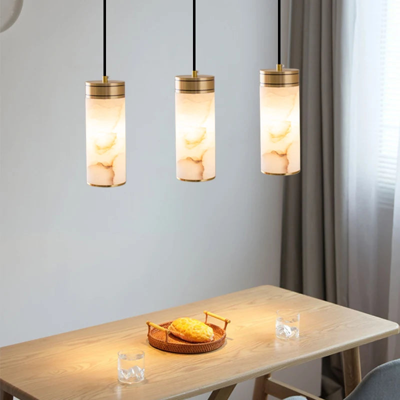 suspension lumineuse marbre moderne blanc doré réglable e27 led chambre salon