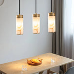 suspension lumineuse marbre moderne blanc doré réglable e27 led chambre salon