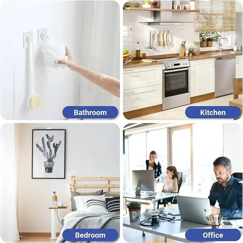 porte cadre mural adhésif transparent moderne sans motif utilisation multiple respectueux environnement pvc salon