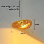 lampe suspendue tressée bambou moderne naturelle chaîne noire salon chambre vintage éclairage bois artisanal