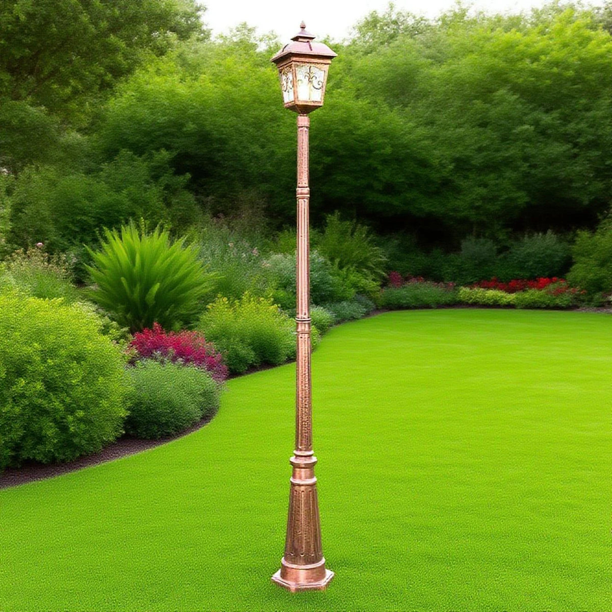 lampe rue or noir classique vintage éclairage public ip65 led aluminiumextérieur industrielle fixe base