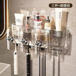 porte brosses dents transparent moderne adhésif motifs décoratifs cosmétiques rangement salle bain minimalistemaximum 14