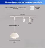 suspension lumineuse moderne vert beige rouge brillante câble suspendu minimaliste